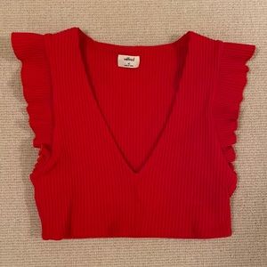 Aritzia sleeveless bra top in bright red